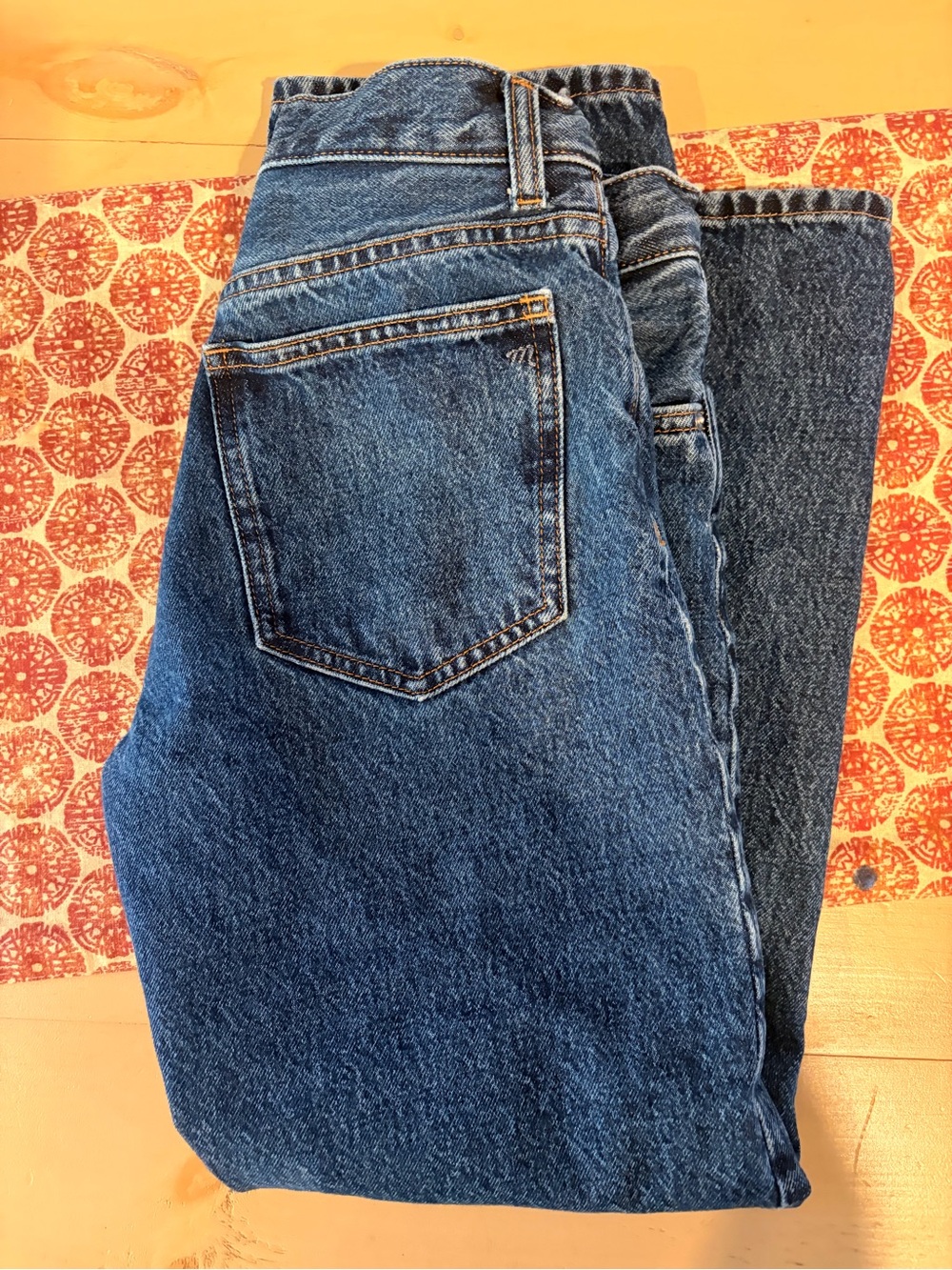 Madewell The Longline Straight Jean Size 24P Petite Dark Wash, New